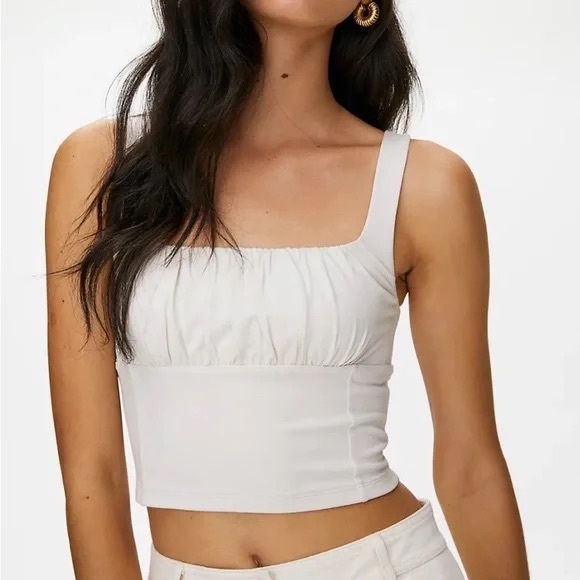 XS Aritzia Wilfred free orbit set of 2 tops black/white - Picture 2 of 2